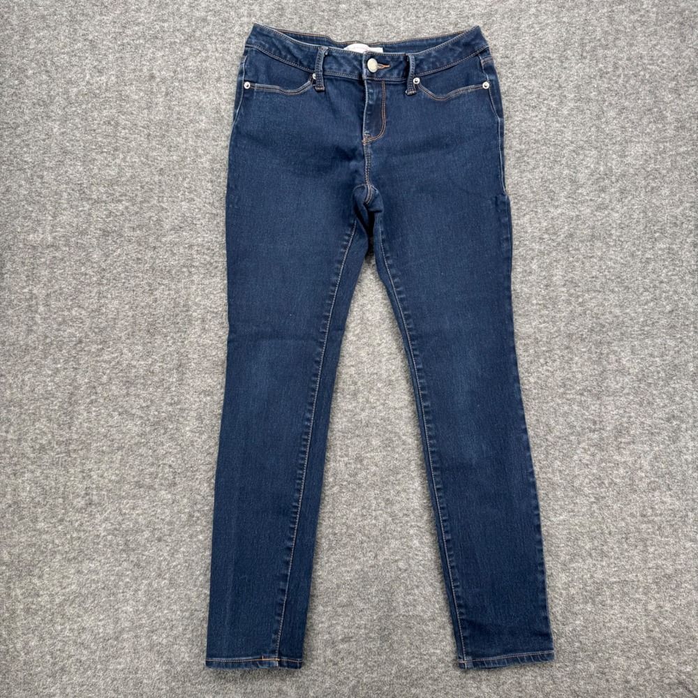 No Boundaries Womens Skinny Jeans Dark Rinse Blue Tapered Casual Denim Size 11